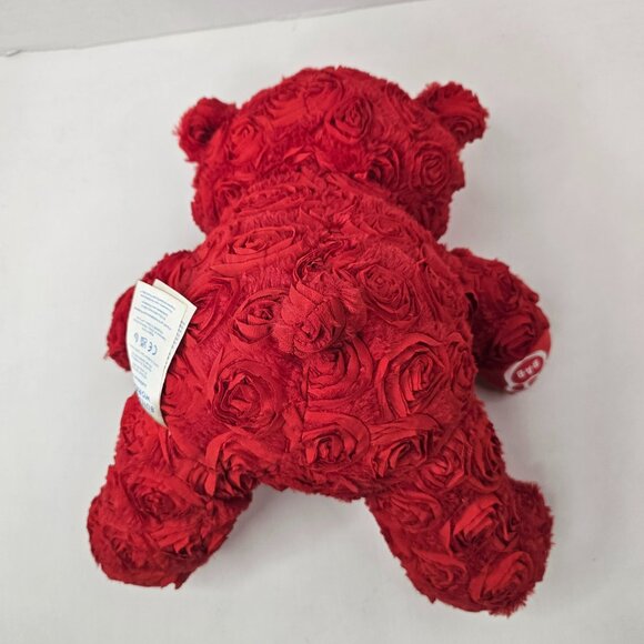 Build A Bear Red Roses Teddy Plush Stuffed Animal Toy - Picture 8 of 11